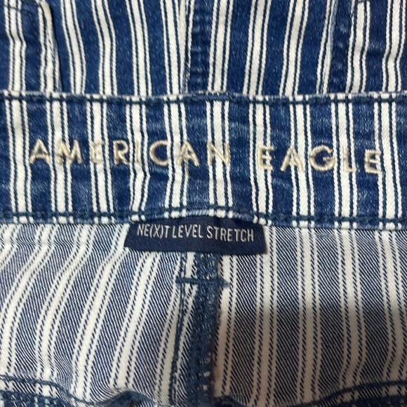 American Eagle - navy & white stripe hi- rise shortie - next level stretch - 6 - Picture 3 of 4